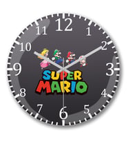 Super Mario 2 Duvar Saati Bombeli Gercek Cam