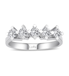 Lova G Renk 0,51 Karat Pırlanta Beştaş Yüzük - 1040097