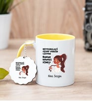 Bunun Havası Kime Sarı Kupa Bardak ve Anahtarlık Set