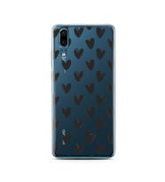 Kalp Tasarımlı Süper Şeffaf Silikon Telefon Kılıfı Huawei P20   
