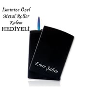 İsme Özel Metal Siyah Pürmüz Alevli Çakmak + Kalem Hediyeli
