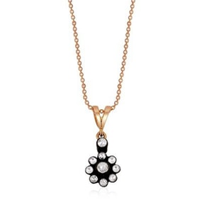0,23 CT Elmas Çiçek Kolye