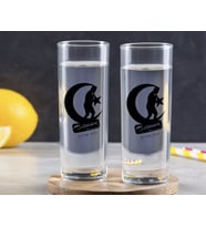 BK Gift Kişiye Özel Renkli Baskılı Atatürk Temalı İkili Vodka Bardağı-32 (Beyaz)