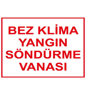 MIGNATIS - Bez Klima Yangın Söndürme Vanası Levhası - Sac Malzeme 35x50cm