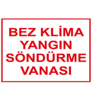 MIGNATIS - Bez Klima Yangın Söndürme Vanası Levhası - Sac Malzeme 35x50cm
