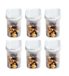 Moonstar Kuru Gıda Bakliyat Saklama Kabı 1,2 LT 6 Lı Set Beyaz-MAS-103