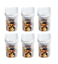 Moonstar Kuru Gıda Bakliyat Saklama Kabı 1,2 LT 6 Lı Set Beyaz-MAS-103