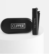 BK Gift Kişiye Özel Metal Kutusunda Siyah Clipper Çakmak