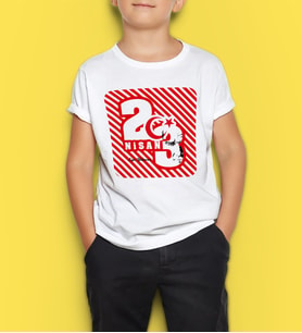 BK Gift Kişiye Özel 23 Nisan Tasarımlı Erkek Çocuk Tişört  13