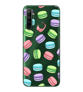 Macaron Tasarımlı Süper Şeffaf Silikon Telefon Kılıfı Oppo Realmi 5i