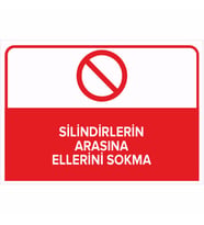 MIGNATIS - Silindirlerin Arasına Ellerini Sokma Levhası - Sac Malzeme 50x70cm
