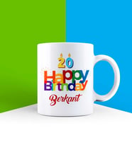 Kişiye Özel Yaşı Gösteren Happy Birthday Kupa Bardak 85769