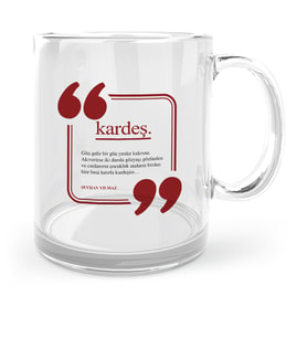 BK Gift Kişiye Özel Kardeş Cam Kupa Bardak  32