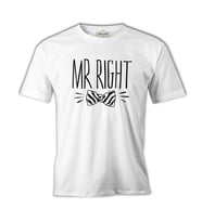 Mr. Right Papyon Beyaz Erkek Tshirt