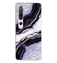 Mor Kumsal Tasarımlı Süper Şeffaf Silikon Telefon Kılıfı Xiomai Mi10-pro