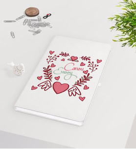 BK Gift Kişiye Özel Sevgililer Günü Beyaz Defter-33