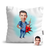 BK Gift Kişiye Özel Bay Hemşir Karikatür  Yastık  1