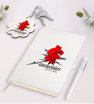 BK Gift Kişiye Özel Ekonomist Beyaz Defter Kalem Ve Anahtarlık Hediye Seti-1 (Model 1)