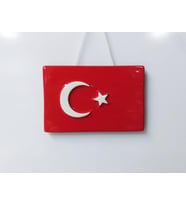 Seramik Türk Bayrağı 23x15 cm