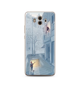 Serenat Tasarımlı Süper Şeffaf Silikon Telefon Kılıfı Huawei Mate 10 Pro