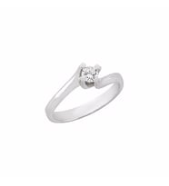 0.15ct Pırlanta Tektaş Yüzük-18k (Beyaz)