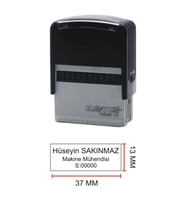 İSİM ÜNVAN KAŞESİ -MATUYA 11 SİYAH MÜREKKEP