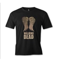 The Walking Dead - Wings Siyah Erkek Tshirt