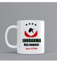 Jandarma Özel Harekat İçin Hediye Kupa Bardak Kişiye Özel Hediye W33