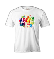 Happy Birthday Beyaz Erkek Tshirt