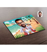 BK Gift Kişiye Özel Elvis Presley Karikatürlü Ahşap Puzzle-1