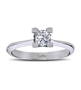 Lova E Renk 0,30 Karat Pırlanta Tektaş Yüzük - 1020095