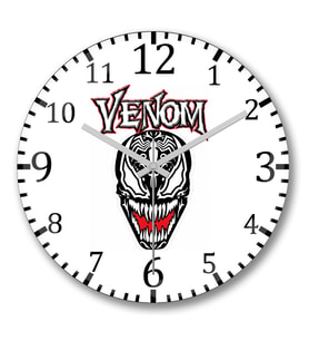 Venom Duvar Saati Bombeli Gercek Cam