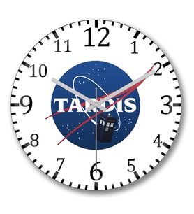 Doctor Who Nasa Tardıs Duvar Saati Bombeli Gercek Cam