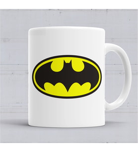 Batman Logo Kupa Bardak Porselen