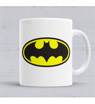 Batman Logo Kupa Bardak Porselen