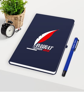 BK Gift Kişiye Özel Avukat Temalı Lacivert Defter Kalem Seti - 8