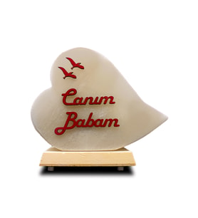 Canım Babam Baskılı Tuz Lamba