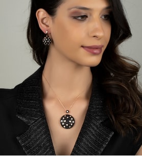 Gümüş Elmas Kesim Zirkon Taşlı Abiye Günlük Tasarım Set (Rose)