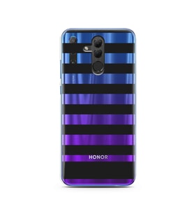 Çizgi Tasarımlı Süper Şeffaf Silikon Telefon Kılıfı Huawei Honor 20 Lite