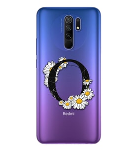 Papatya Harf Tasarım Süper Şeffaf Silikon Telefon Kılıfı Xiomai Redmi 9 O-Harfi