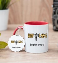 Radyolog Kırmızı Kupa Bardak Ve Anahtarlık Set