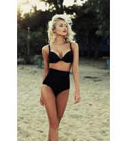 Angelsin Siyah Yüksek Bel Bikini Altı