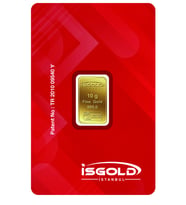 10 Gram 24 Ayar İsgold Kare Kodlu Külçe Gram Altın