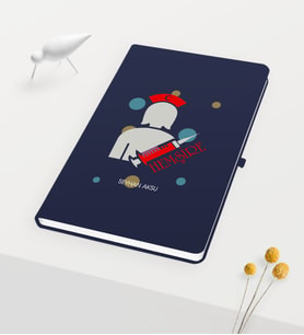 BK Gift Kişiye Özel Hemşire Temalı Lacivert Defter - 3