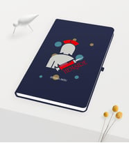 BK Gift Kişiye Özel Hemşire Temalı Lacivert Defter - 3