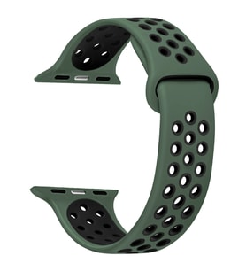Microsonic Apple Watch Series 5 40mm Rainbow Sport Band Kordon Yeşil Siyah