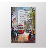 Arty Tablo Suluboya Tramvay Tablo (Karışık)
