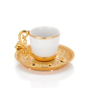 Lal 6 lı Fincan Kahve Seti - Gold (Çok Renkli)
