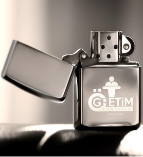 BK Gift Kişiye Özel Öğretim Görevlisi Benzinli Gümüş Gri Metal Çakmak