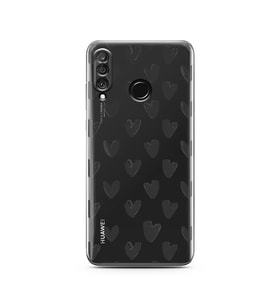 Kalp Tasarımlı Süper Şeffaf Silikon Telefon Kılıfı Huawei P30 Lite 